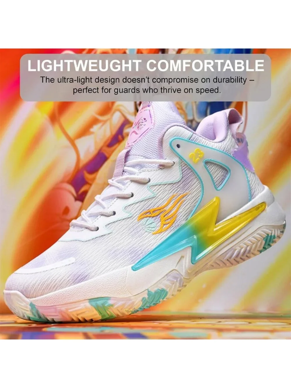 Women's Purple Breathable Non Slip Running Sneakers Comfortable Basketball Shoes